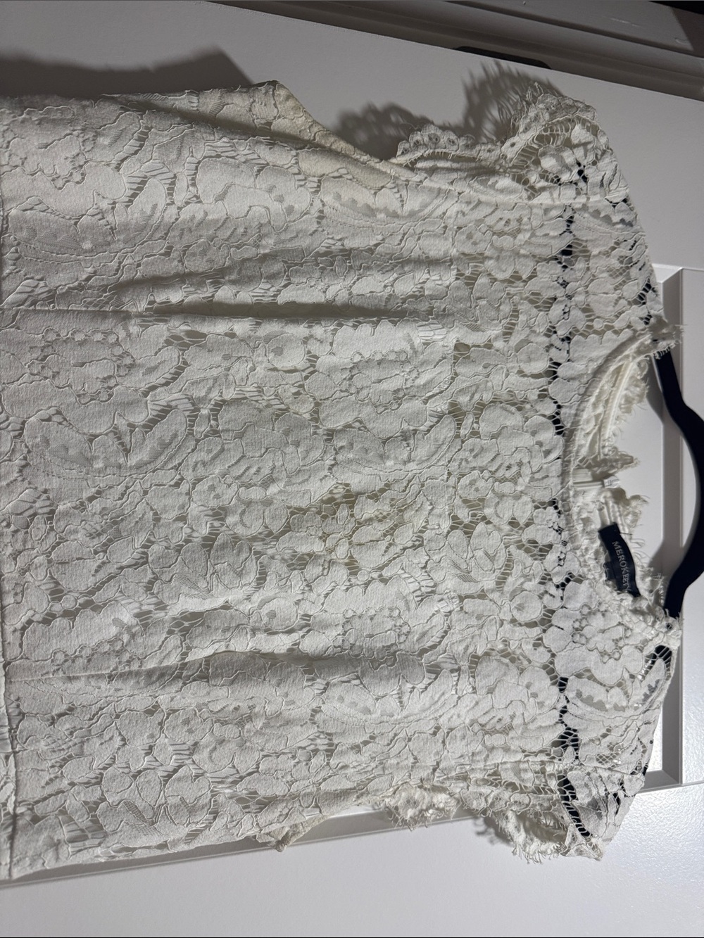 Ivory Lace Cap-Sleeve Midi Dress - Ann Taylor - Picture 3 of 9
